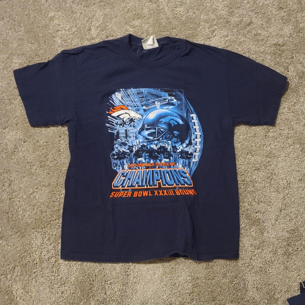 Vintage 1998 Denver Broncos Superbowl XXXIII 33 T Shirt
